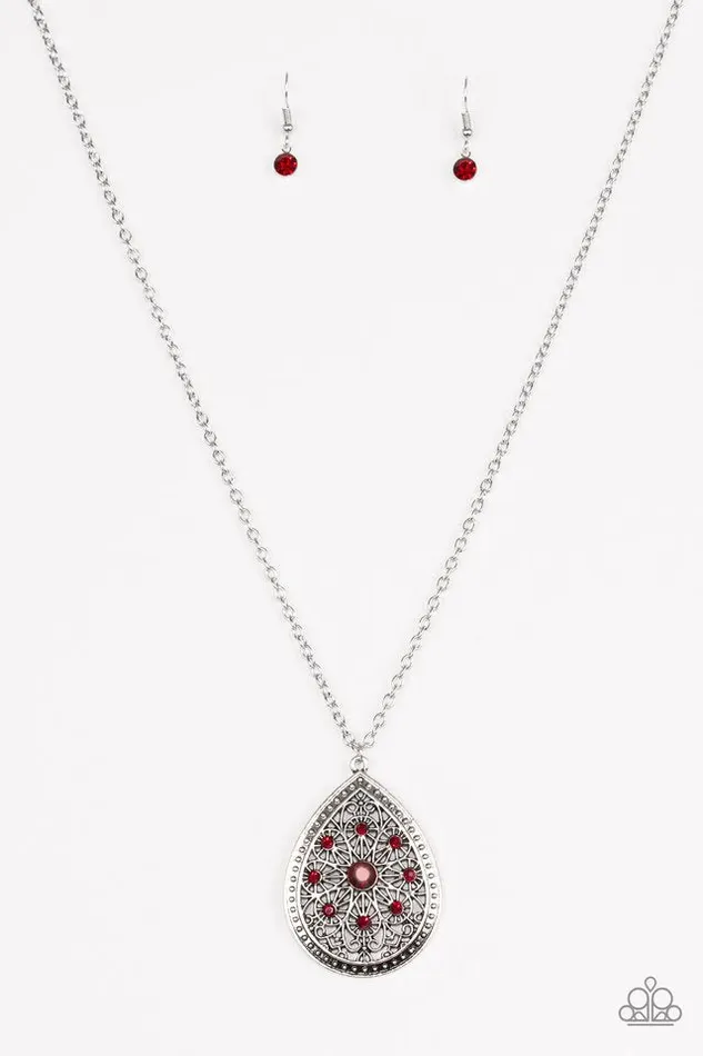 Paparazzi Necklace I Am Queen Red Paparazzi Jewelry Necklaces