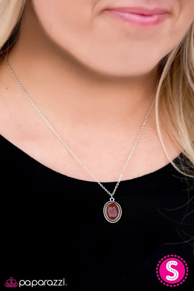 Paparazzi Necklace I Spoke Too MOON Orange Paparazzi Jewelry Necklaces