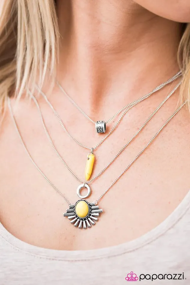 Paparazzi Necklace Its A Wonderful WILDLIFE Yellow Paparazzi Jewelry Necklaces