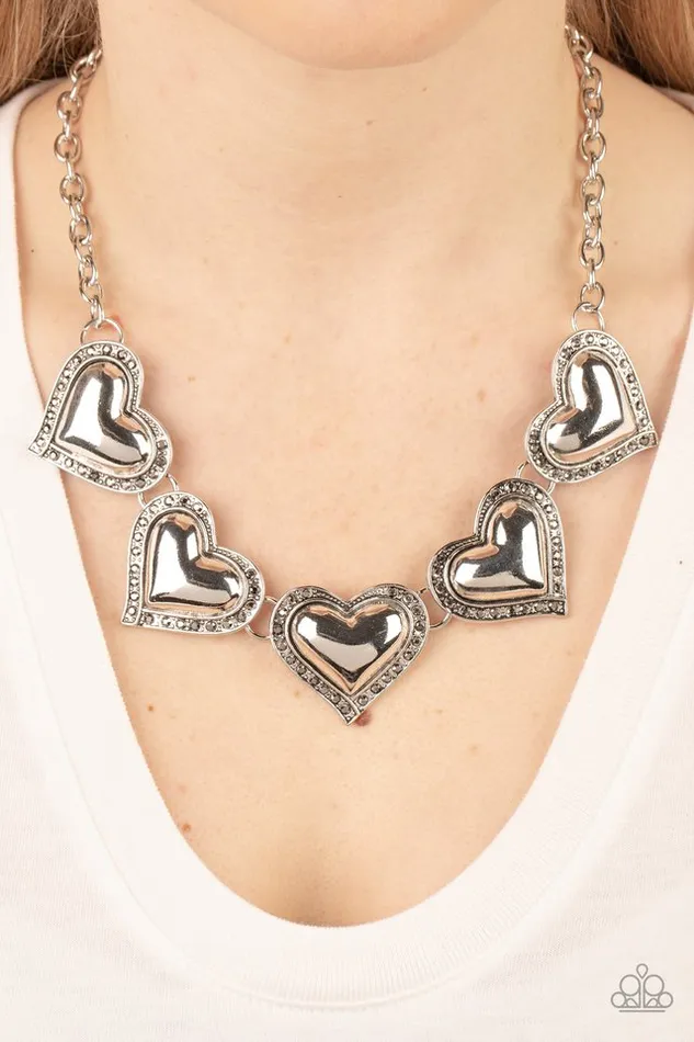 Paparazzi Necklace Kindred Hearts Silver Paparazzi Jewelry Necklaces