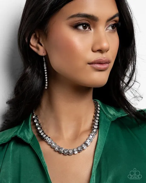 Paparazzi Necklace Linked Lady White Paparazzi Jewelry Necklaces