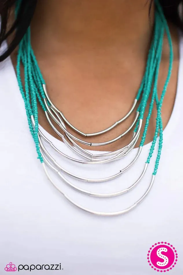 Paparazzi Necklace Living The GLEAM Blue Paparazzi Jewelry Necklaces