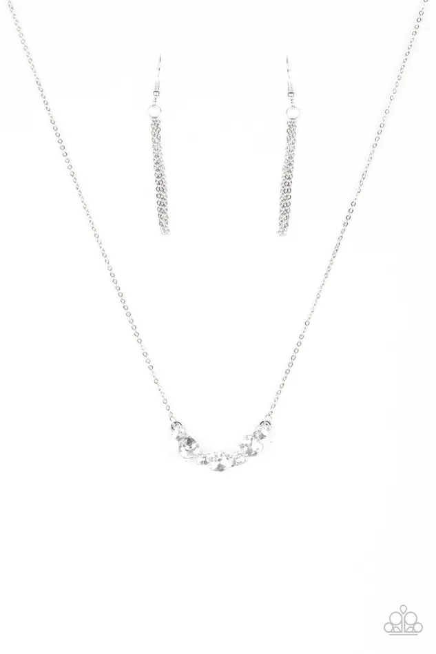 Paparazzi Necklace Loaded Dice White Paparazzi Jewelry Necklaces