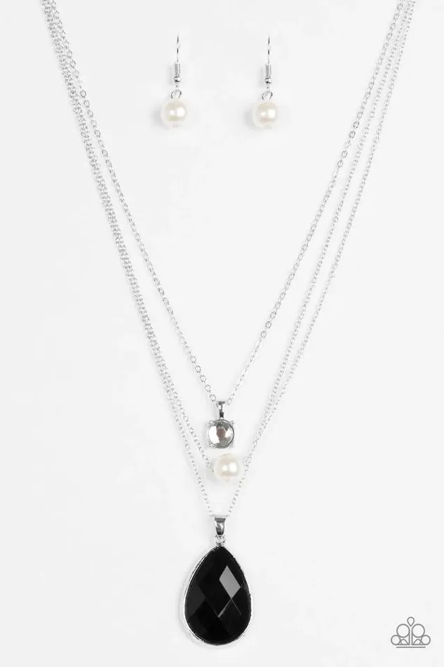 Paparazzi Necklace Midnight Martinis Black Paparazzi Jewelry Necklaces