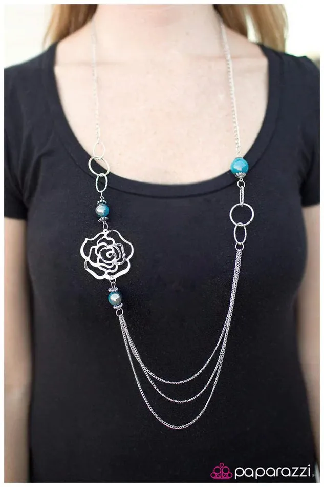 Paparazzi Necklace Oh Happy Days Blue Paparazzi Jewelry Necklaces