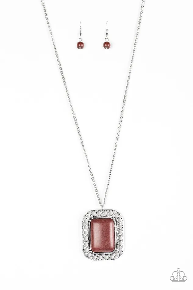 Paparazzi Necklace Peaceful Plains Brown Paparazzi Jewelry Necklaces