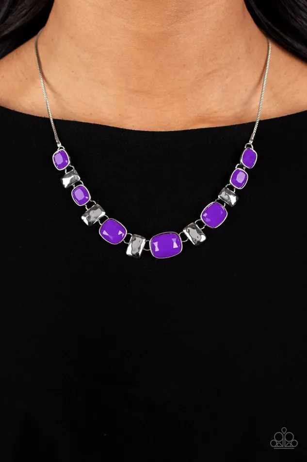 Paparazzi Necklace Polished Parade Purple Paparazzi Jewelry Necklaces