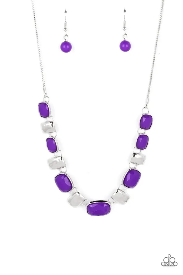 Paparazzi Necklace Polished Parade Purple Paparazzi Jewelry Necklaces