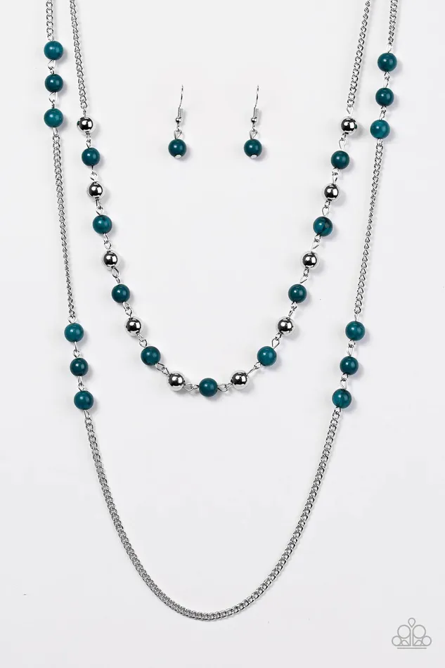 Paparazzi Necklace Prismatic Sunsets Blue Paparazzi Jewelry Necklaces