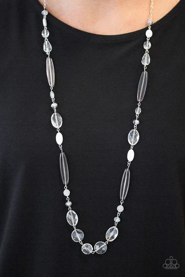 Paparazzi Necklace Quite Quintessence White Paparazzi Jewelry Necklaces