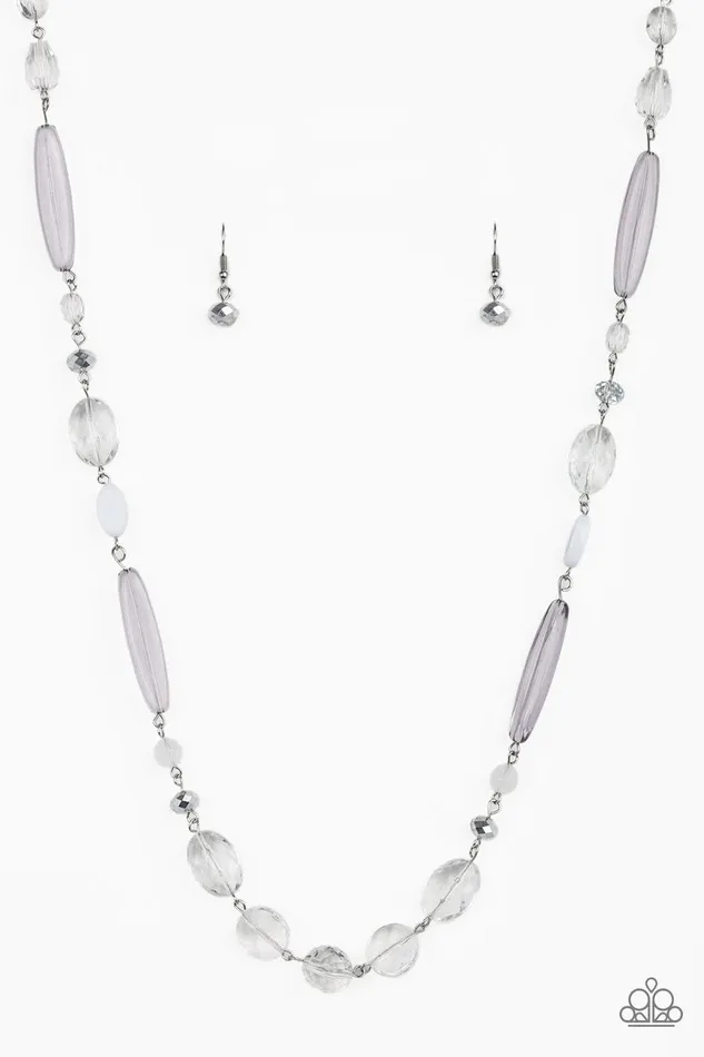 Paparazzi Necklace Quite Quintessence White Paparazzi Jewelry Necklaces