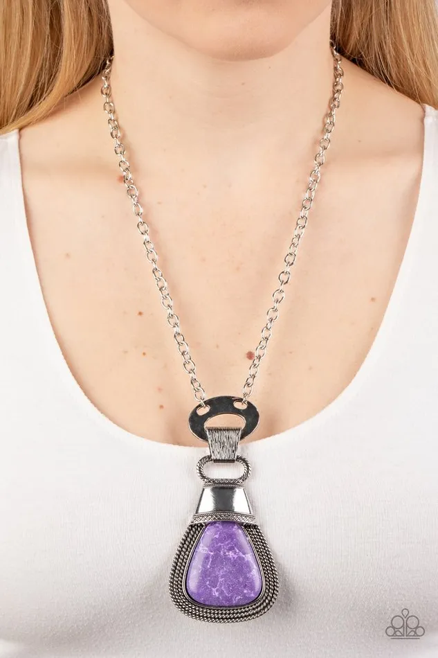 Paparazzi Necklace Rodeo Royale Purple Paparazzi Jewelry Necklaces