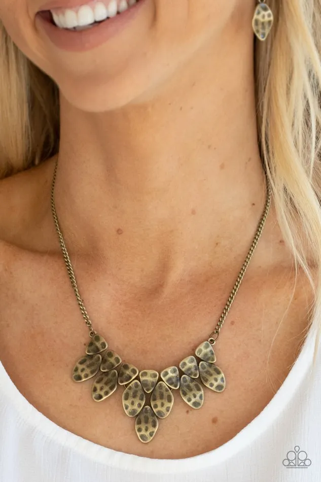 Paparazzi Necklace Rustic Smolder Brass Paparazzi Jewelry Necklaces