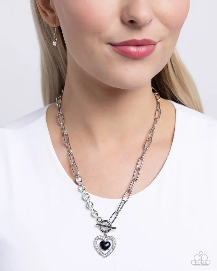 Paparazzi Necklace SoftHearted Style Black Paparazzi Jewelry Necklaces