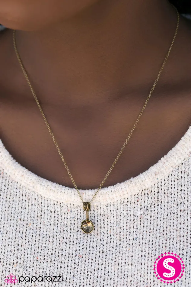 Paparazzi Necklace Spark In The Dark Brass Paparazzi Jewelry Necklaces