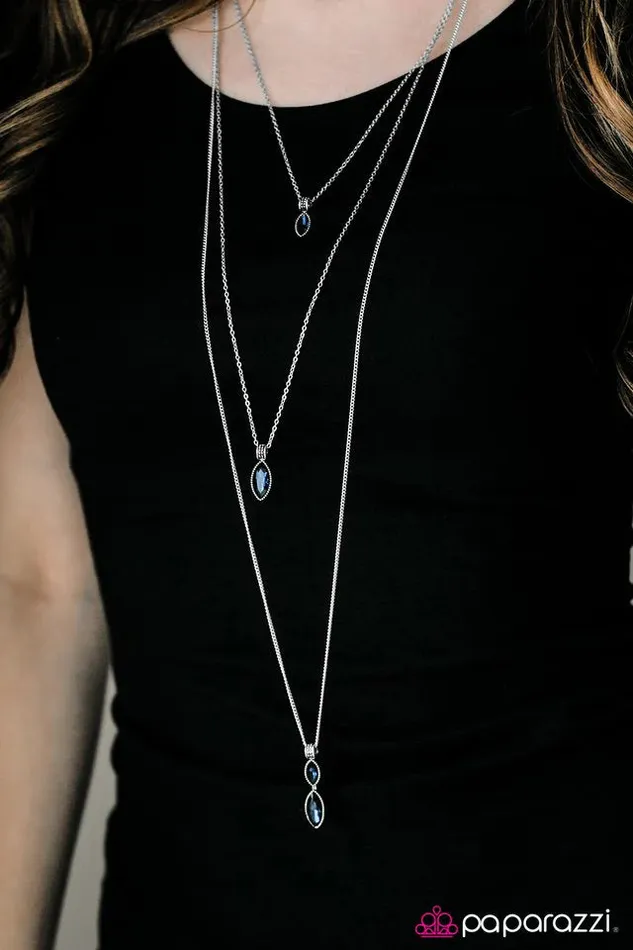 Paparazzi Necklace Starlit Skies Blue Paparazzi Jewelry Necklaces