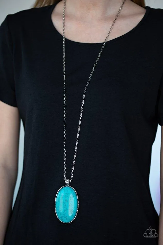 Paparazzi Necklace Stone Stampede Blue Paparazzi Jewelry Necklaces