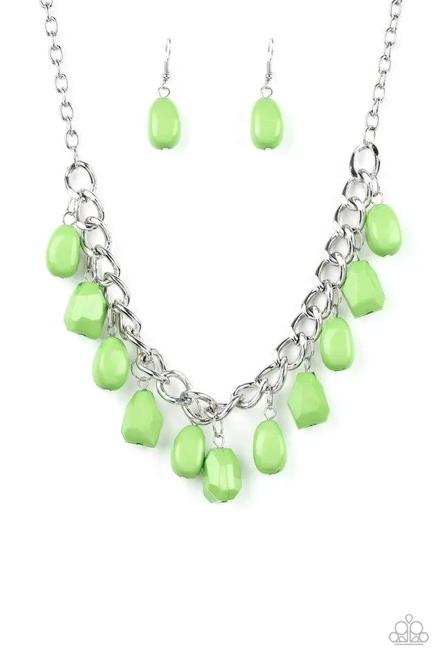 Paparazzi Necklace Take The COLOR Wheel Green Paparazzi Jewelry Necklaces