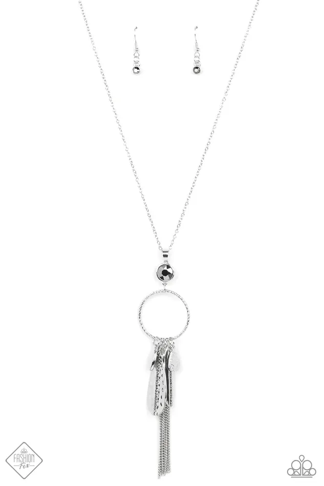 Paparazzi Necklace Tastefully Tasseled Silver Paparazzi Jewelry Necklaces