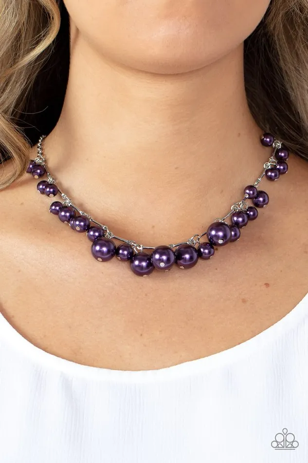 Paparazzi Necklace Tearoom Gossip Purple Paparazzi Jewelry Necklaces