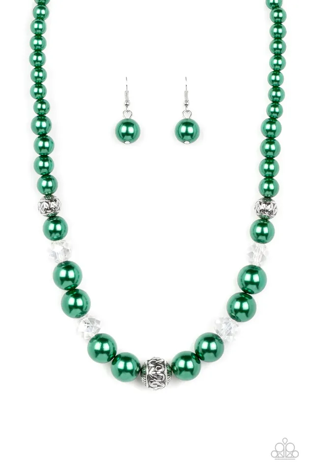 Paparazzi Necklace The NOBLE Prize Green Paparazzi Jewelry Necklaces
