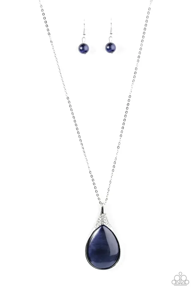 Paparazzi Necklace Timelessly Tranquil Blue Paparazzi Jewelry Necklaces