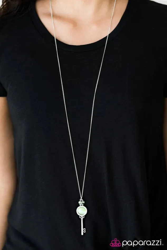 Paparazzi Necklace Unlock Every Door Green Paparazzi Jewelry Necklaces