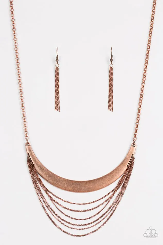 Paparazzi Necklace Way Wayfarer Copper Paparazzi Jewelry Necklaces