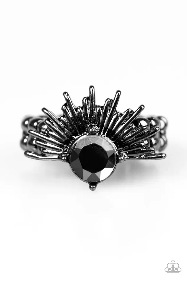 Paparazzi Ring Electric Eclipse Black Paparazzi Jewelry Rings