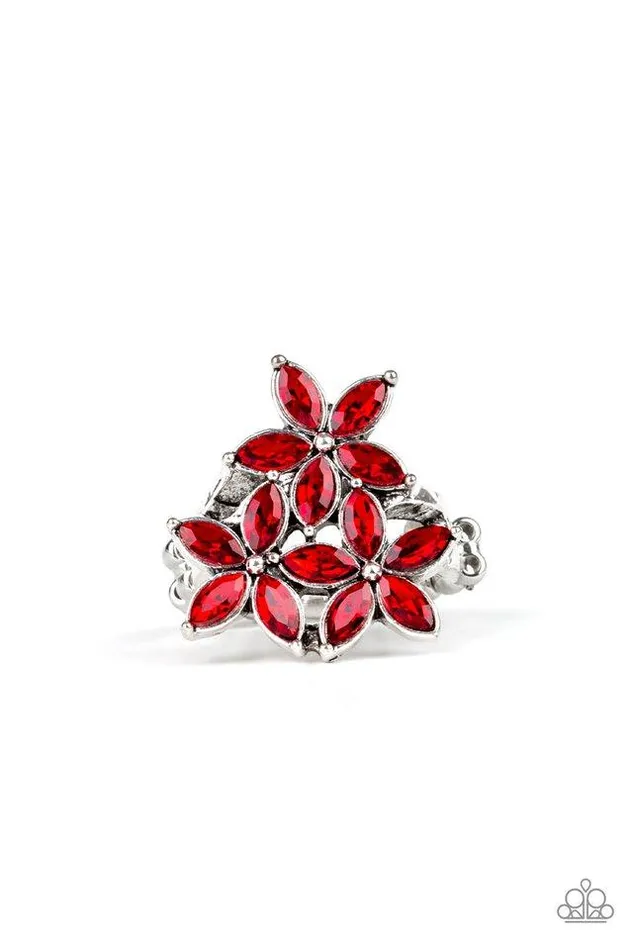 Paparazzi Ring Gardenia Grandeur Red Paparazzi Jewelry Rings Paparazzi Ring Gardenia Grandeur Red Paparazzi Jewelry Rings