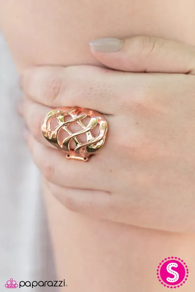 Paparazzi Ring Just The WAVE You Are Copper Paparazzi Jewelry Rings