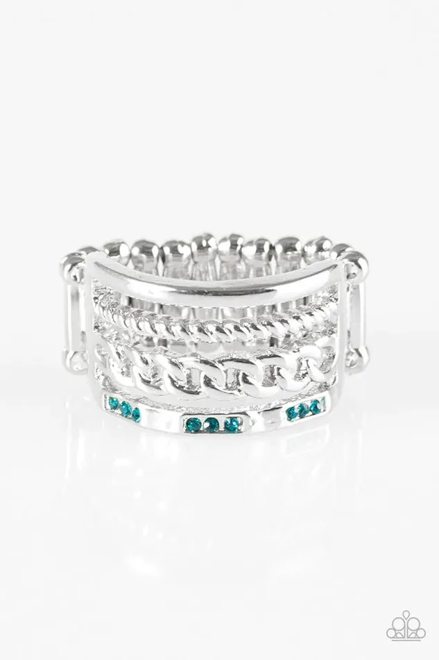Paparazzi Ring Mismatched Magnificence Blue Paparazzi Jewelry Rings