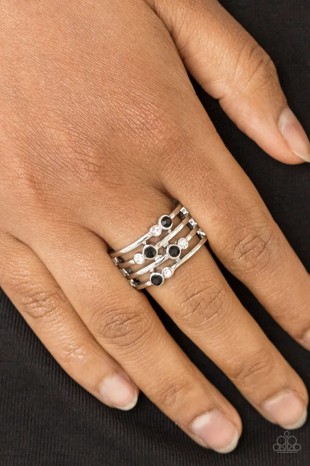 Paparazzi Ring Sparkle Showdown Black Paparazzi Jewelry Rings