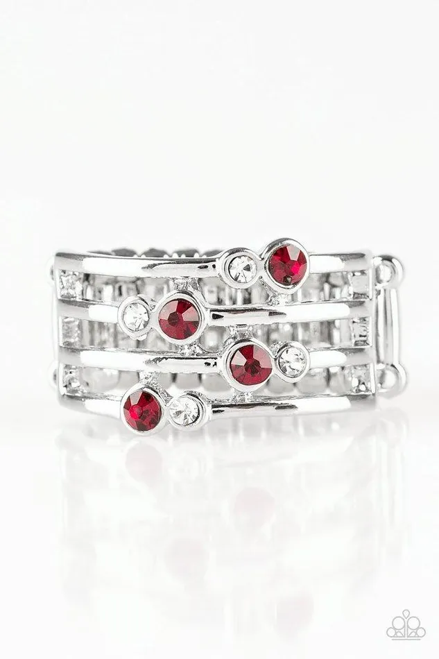 Paparazzi Ring Sparkle Showdown Red Paparazzi Jewelry Rings