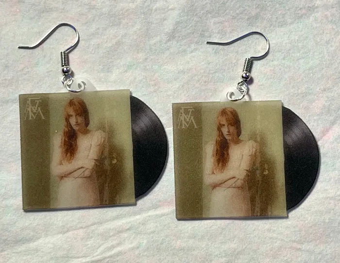 READY TO SHIP Florence and the Machine High as Hope Vinyl Album Handmade Earrings Sam Makes Things Earrings READY TO SHIP Florence and the Machine High as Hope Vinyl Album Handmade Earrings Sam Makes Things Earrings