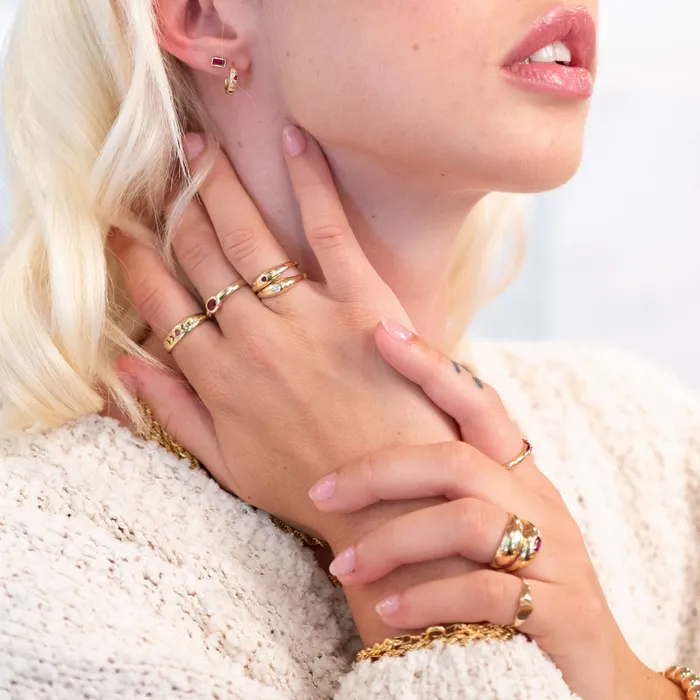 RG Rings 14k Gold Moon Phases Ring