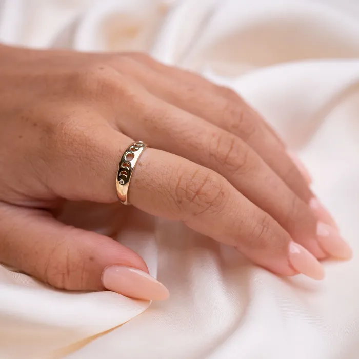 RG Rings 14k Gold Moon Phases Ring