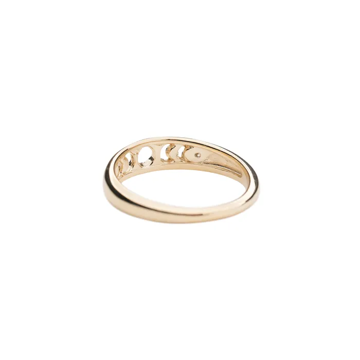 RG Rings 14k Gold Moon Phases Ring