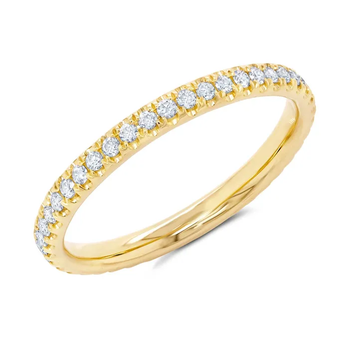 Rings 14K Yellow Gold Diamond Eternity Band Wedding Bands