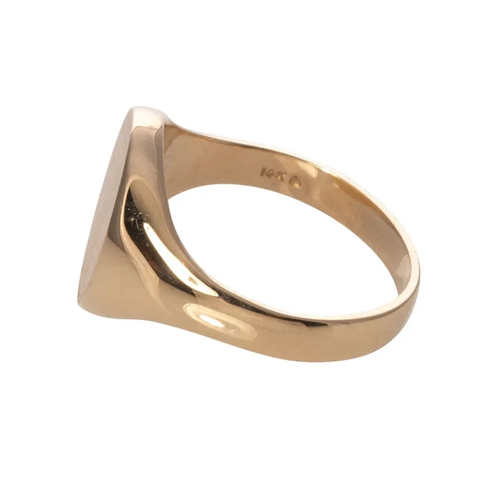 Rings Croghans 14K Yellow Gold 12x10mm Oval Signet Ring