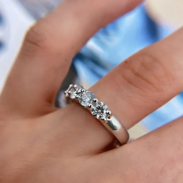 Rings Diamond Source NYC 14kt White Gold Eternity Band with 150ct TDW BA8750
