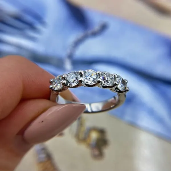 Rings Diamond Source NYC 14kt White Gold Eternity Band with 150ct TDW BA8750