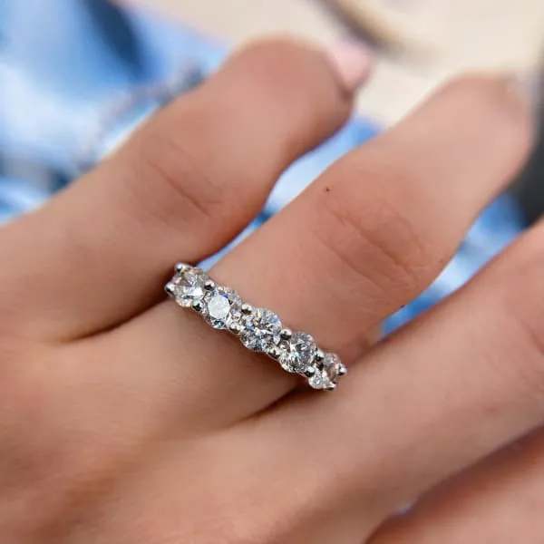 Rings Diamond Source NYC 14kt White Gold Eternity Band with 150ct TDW BA8750