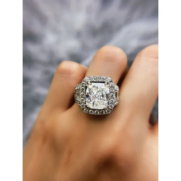 Rings Diamond Source NYC Fascinating Cushion Cut 14k White Gold Engagement Ring 763ct TDW