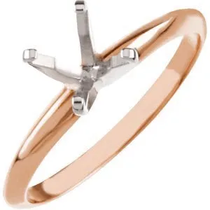 Rings Engagement Collections 14K Rose Gold Solitaire Ring Mount