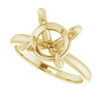 Rings Engagement Collections 14K Yellow Gold Solitaire Ring for Round