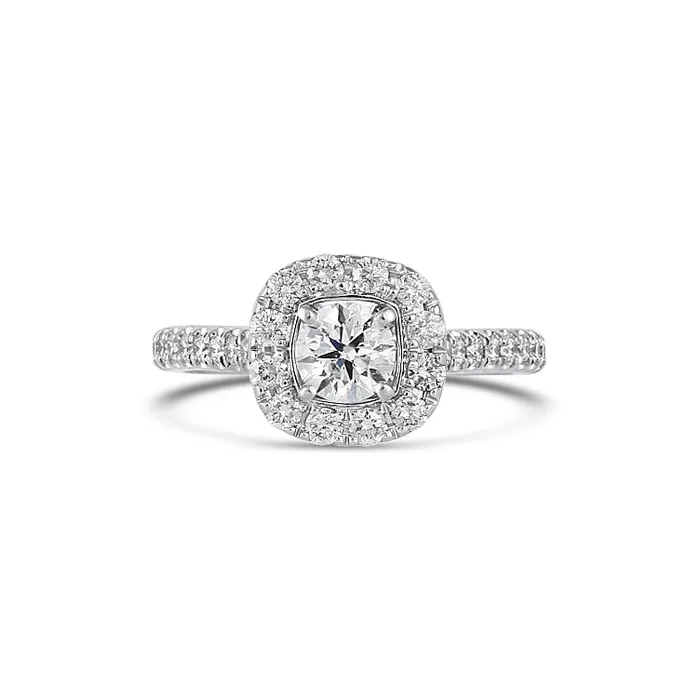 Rings Other Neil Lane 14K White Gold Mounted Diamond Ring with Cushion Halo Estate Rings Other Neil Lane 14K White Gold Mounted Diamond Ring with Cushion Halo Estate