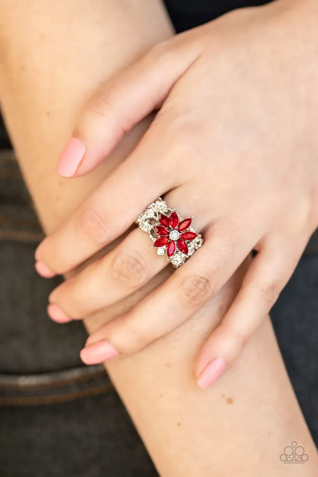Rings Paparazzi Jewelry Paparazzi Ring Brilliantly Blooming Red