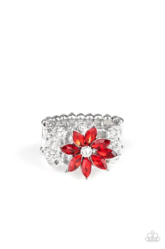Rings Paparazzi Jewelry Paparazzi Ring Brilliantly Blooming Red Rings Paparazzi Jewelry Paparazzi Ring Brilliantly Blooming Red