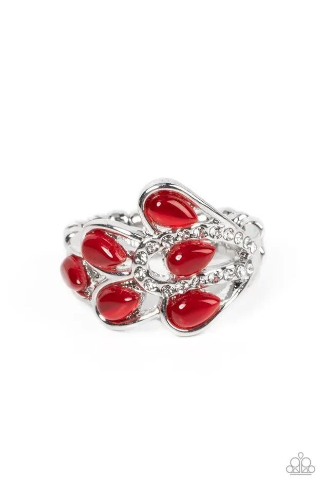 Rings Paparazzi Jewelry Paparazzi Ring Cats Eye Cadence Red